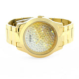 Guess Crush Gold Dial Gold Steel Strap Watch For Women - GW0020L2 Buy Now By Guess