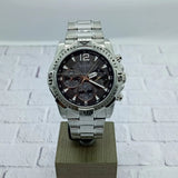 Guess Commander Chronograph Black Dial Silver Steel Strap Watch for Men - GW0056G1 Buy Now By Guess