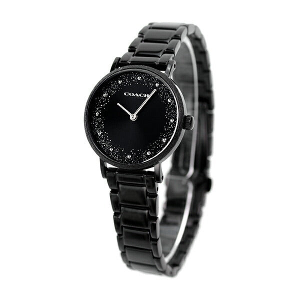 Coach Perry Black Ion Plated Dial Black Steel Strap Watch for Women - 14503641 Buy Now By Coach