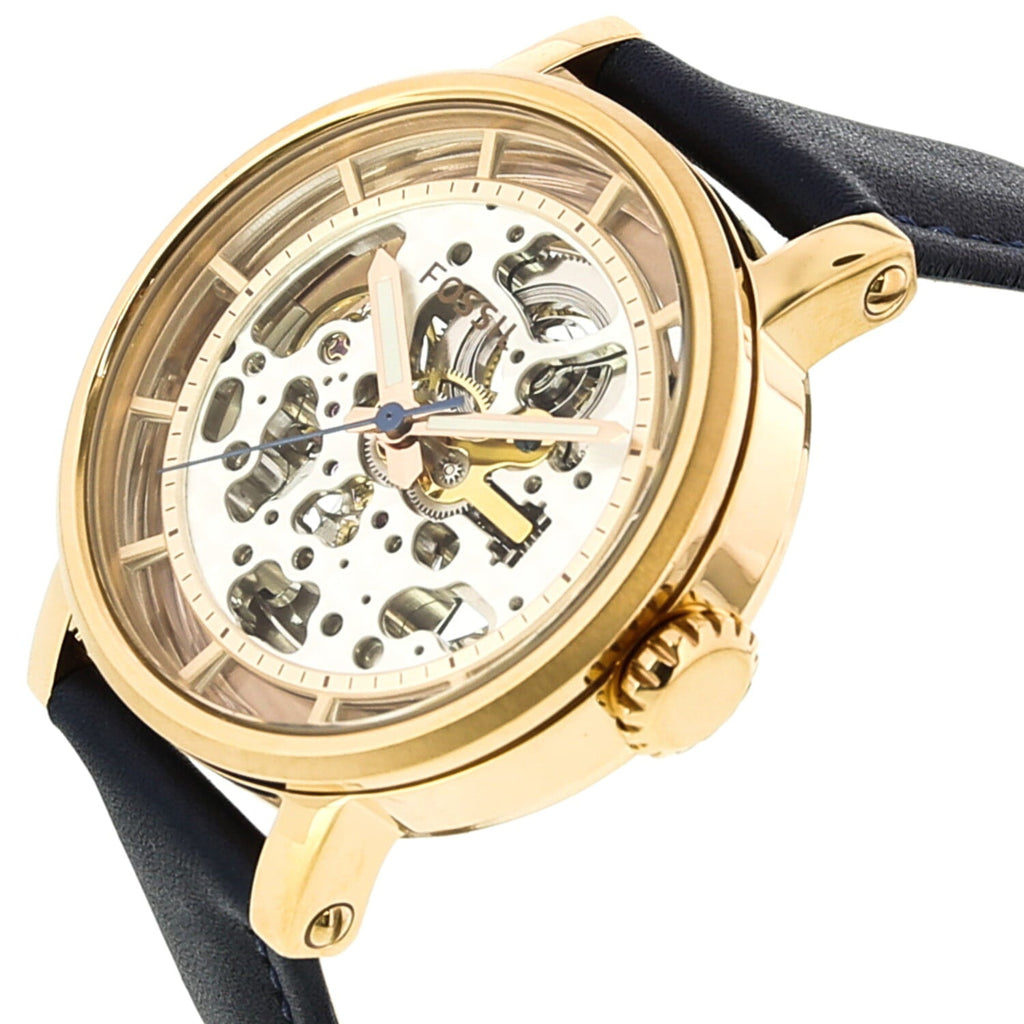 Fossil Original Boyfriend Skeleton White Dial Blue Leather Strap Watch for Women - ME3086 Buy Now By Fossil