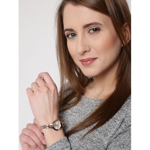 Emporio Armani Chiara Silver Dial Rose Gold Steel Strap Watch For Women - AR7362 Buy Now By Emporio Armani