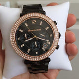 Michael Kors Parker Diamonds Black Dial Black Steel Strap Watch for Women - MK5885 Buy Now By Michael Kors
