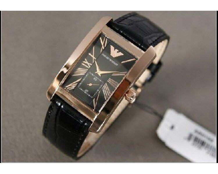 Emporio Armani Classic Black Dial Black Leather Strap Watch For Women - AR0169 Buy Now By Emporio Armani