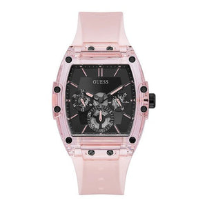 Guess Sporting Black Dial Pink Rubber Strap Watch for Men - GW0032G1 Buy Now By Guess