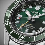 Seiko Prospex GMT Divers Automatic Marine Green Dial Silver Steel Strap Watch For Men - SPB381J1 Buy Now By Seiko