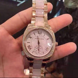 Michael Kors Bryn Rose Gold Dial Two Tone Steel Strap Watch for Women - MK6135 Buy Now By Michael Kors