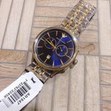 Emporio Armani Classic Blue Dial Two Tone Steel Strap Watch For Men - AR1847 Buy Now By Emporio Armani