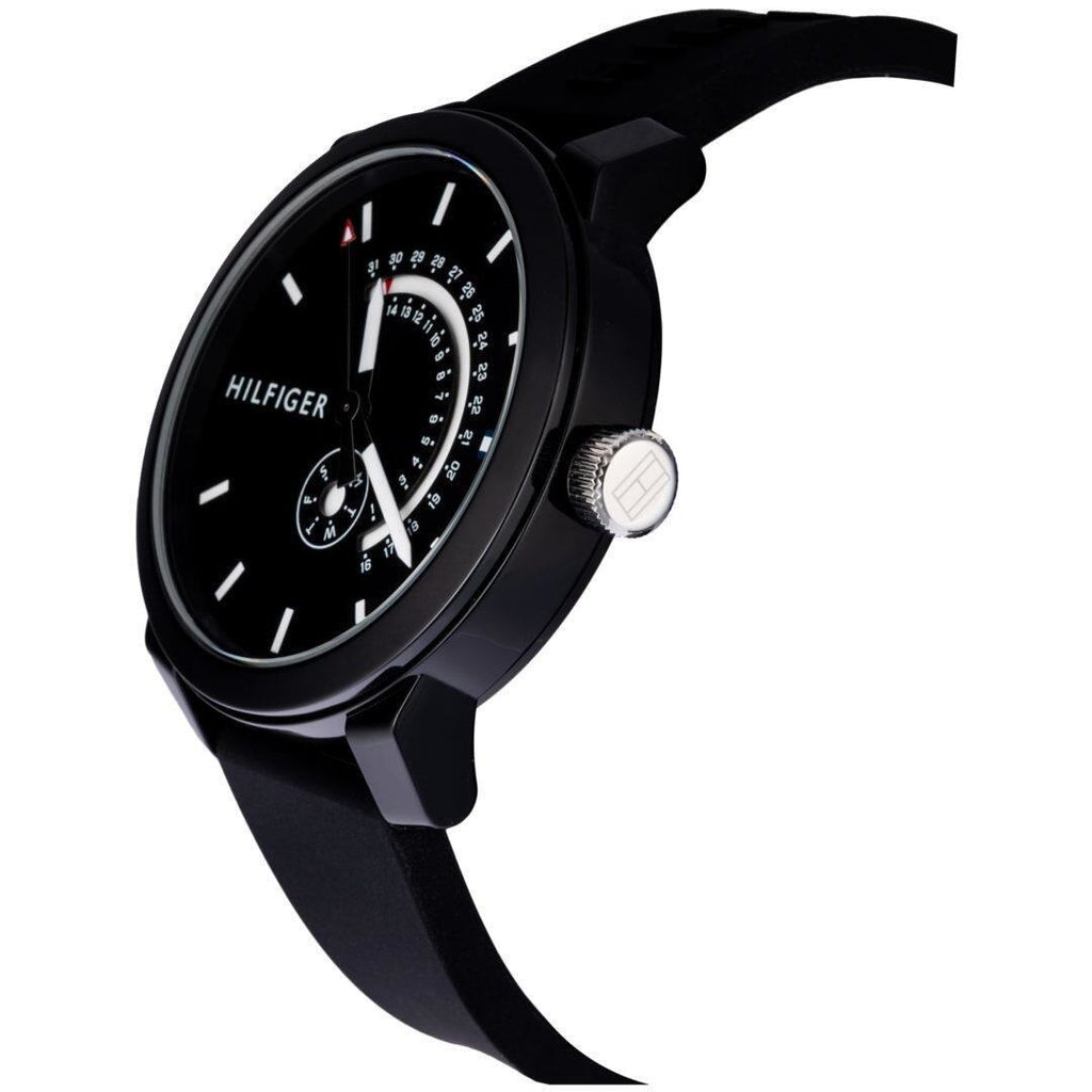 Tommy Hilfiger Denim Quartz Black Dial Black Rubber Strap Watch for Men - 1791483 Buy Now By Tommy Hilfiger