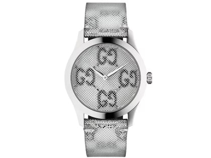Gucci G Timeless Quartz Grey Dial Grey Leather Strap Watch For Men - YA1264058 Buy Now By Gucci