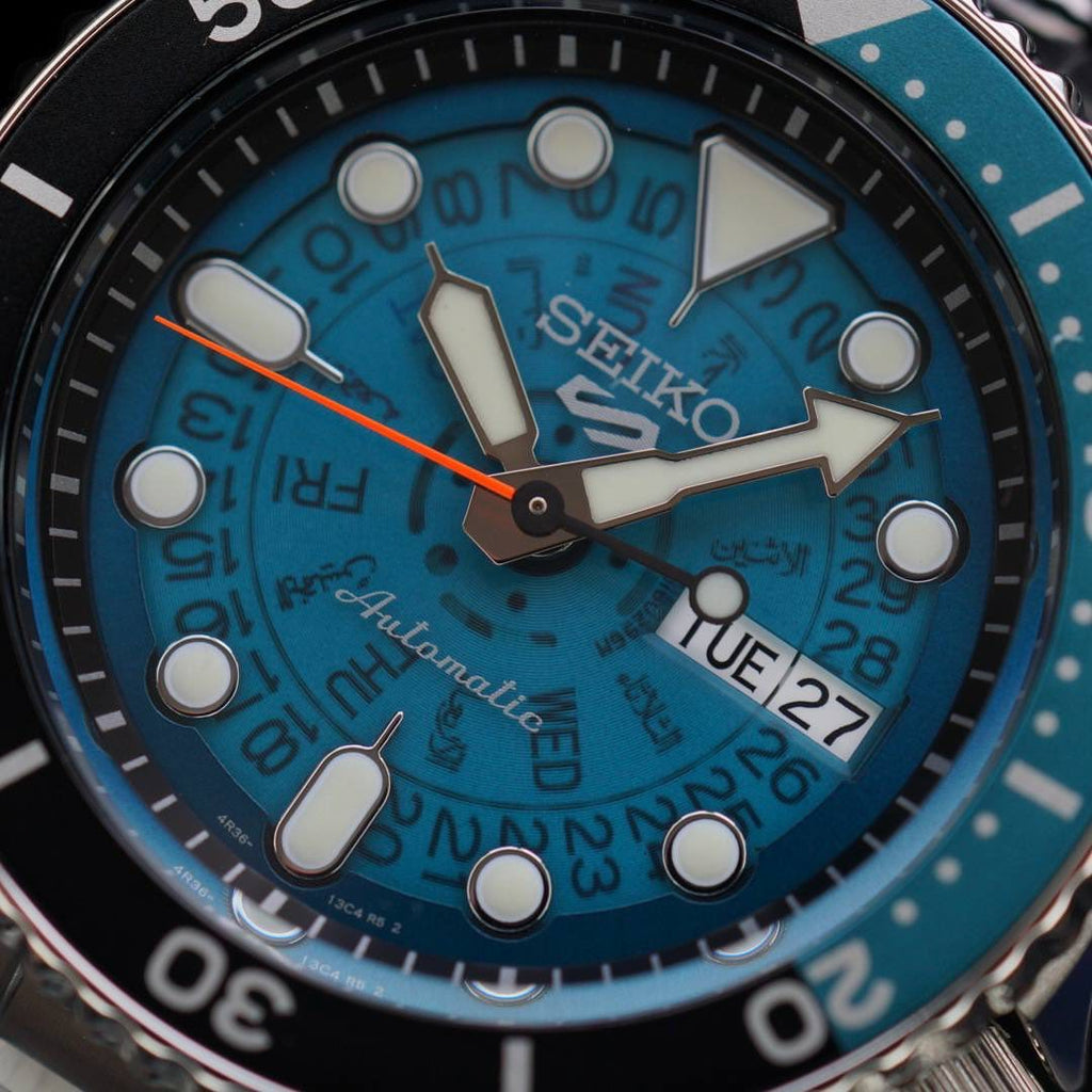 Seiko 5 Sports SKX Skeleton Green Dial Silver Steel Strap Watch For Men - SRPJ45K1 Buy Now By Seiko