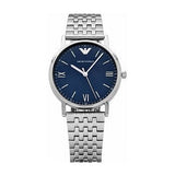 Emporio Armani Kappa Quartz Blue Dial Silver Steel Strap Watch For Men - AR80010 Buy Now By Emporio Armani