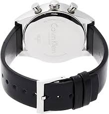 Calvin Klein Posh Silver Dial Black Leather Strap Watch for Men - K8Q371C6 Buy Now By Calvin Klein