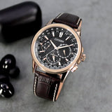 Citizen Eco Drive Calendrier Black Dial Brown Leather StrapWatch For Men - BU2023-12E Buy Now By Citizen