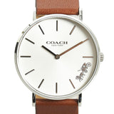 Coach Perry Silver Dial Brown Leather Strap Watch for Women - 14503120 Buy Now By Coach