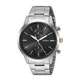 Fossil Townsman Chronograph Grey Dial Silver Steel Strap Watch for Men - FS5407 Buy Now By Fossil