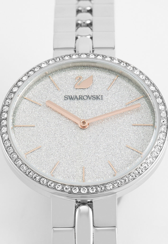 Swarovski Cosmopolitan Diamond Powder Silver Dial Silver Steel Strap Watch for Women - 5517807 Buy Now By Swarovski