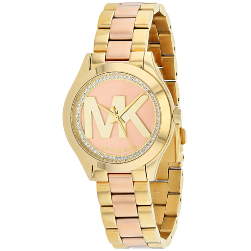 Michael Kors Mini Slim Runway Rose Gold Dial Two Tone Steel Strap Watch for Women - MK3650 Buy Now By Michael Kors
