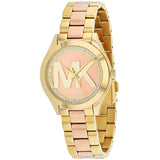 Michael Kors Mini Slim Runway Rose Gold Dial Two Tone Steel Strap Watch for Women - MK3650 Buy Now By Michael Kors