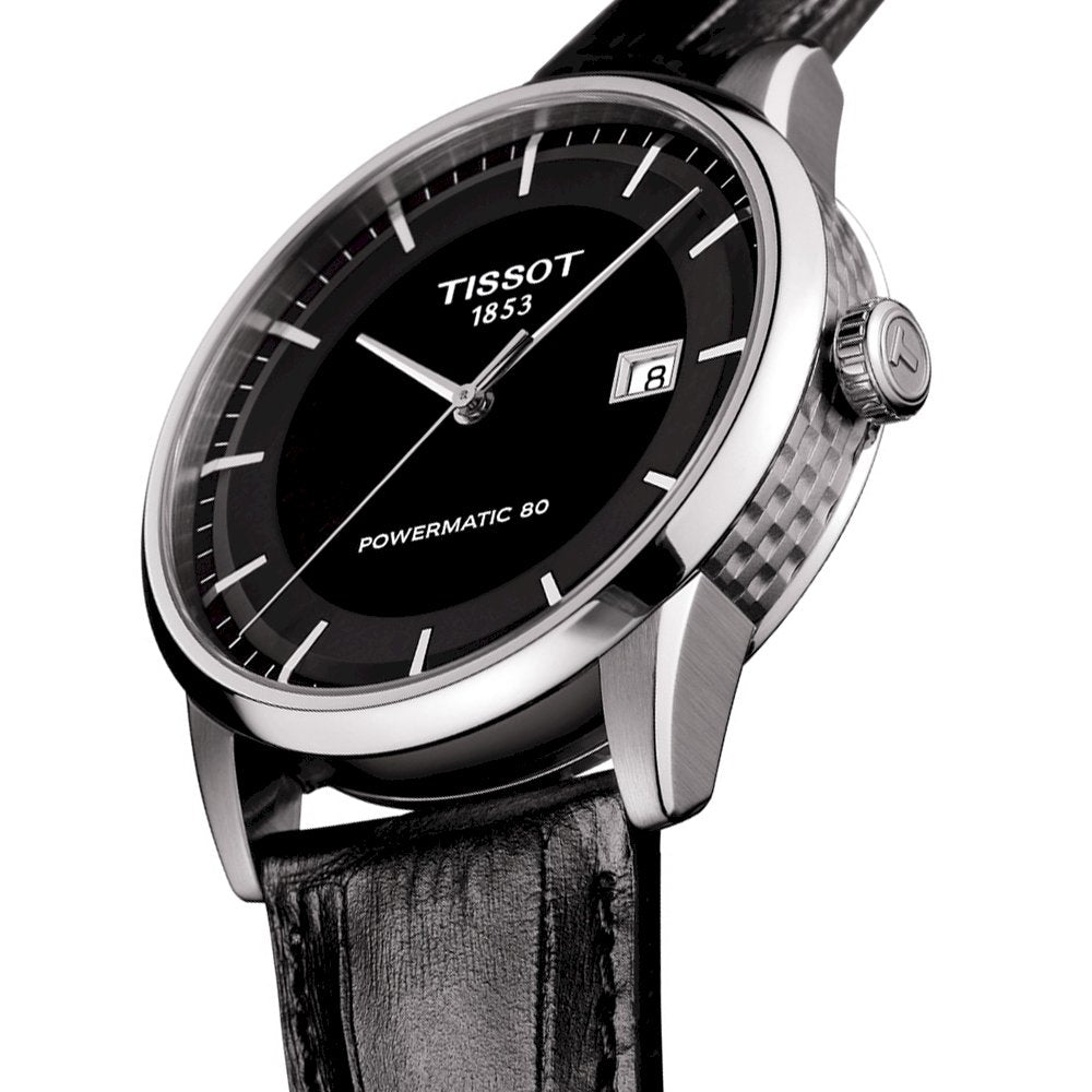 Tissot T Classic Luxury Black Dial Black Leather Strap Watch For Men - T086.407.16.051.00 Buy Now By Tissot