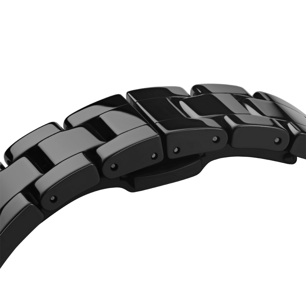 Daniel Wellington Iconic Link Ceramic Black Dial Black Steel Strap Watch For Women - DW00100414 Buy Now By Daniel Wellington