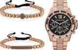 Michael Kors Everest Chronograph Black Dial Rose Gold Steel Strap Watch For Women - MK5875 Buy Now By Michael Kors