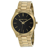 Michael Kors Runway Black Dial Gold Steel Strap Watch for Women - MK3478 Buy Now By Michael Kors