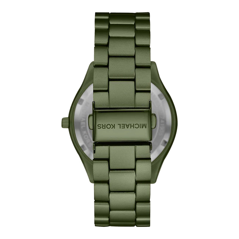 Michael Kors Slim Runway Green Dial Green Steel Strap Watch for Women - MK4526 Buy Now By Michael Kors