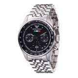 Emporio Armani Sportivo Chronograph Black Dial Silver Steel Strap Watch For Men - AR5984 Buy Now By Emporio Armani