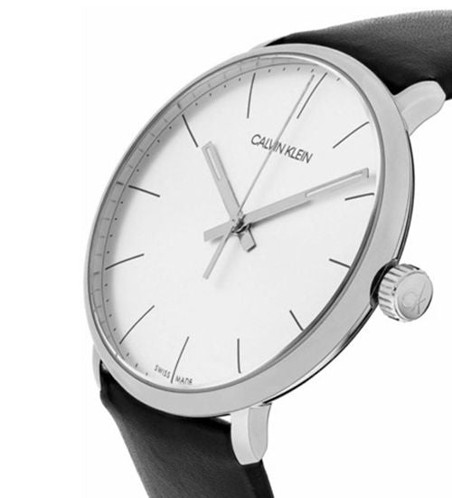 Calvin Klein High Noon Quartz White Dial Black Leather Strap Watch for Men - K8M211C6 Buy Now By Calvin Klein