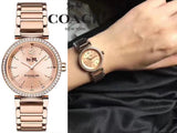 Coach Sports Rose Gold Dial Rose Gold Steel Strap Watch for Women - 14502200 Buy Now By Coach