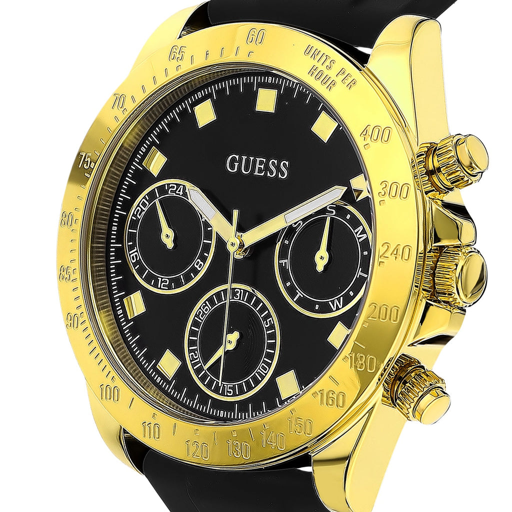 Guess Eclipse Multi Function Black Dial Black Rubber Strap Watch for Women - GW0315L1 Buy Now By Guess