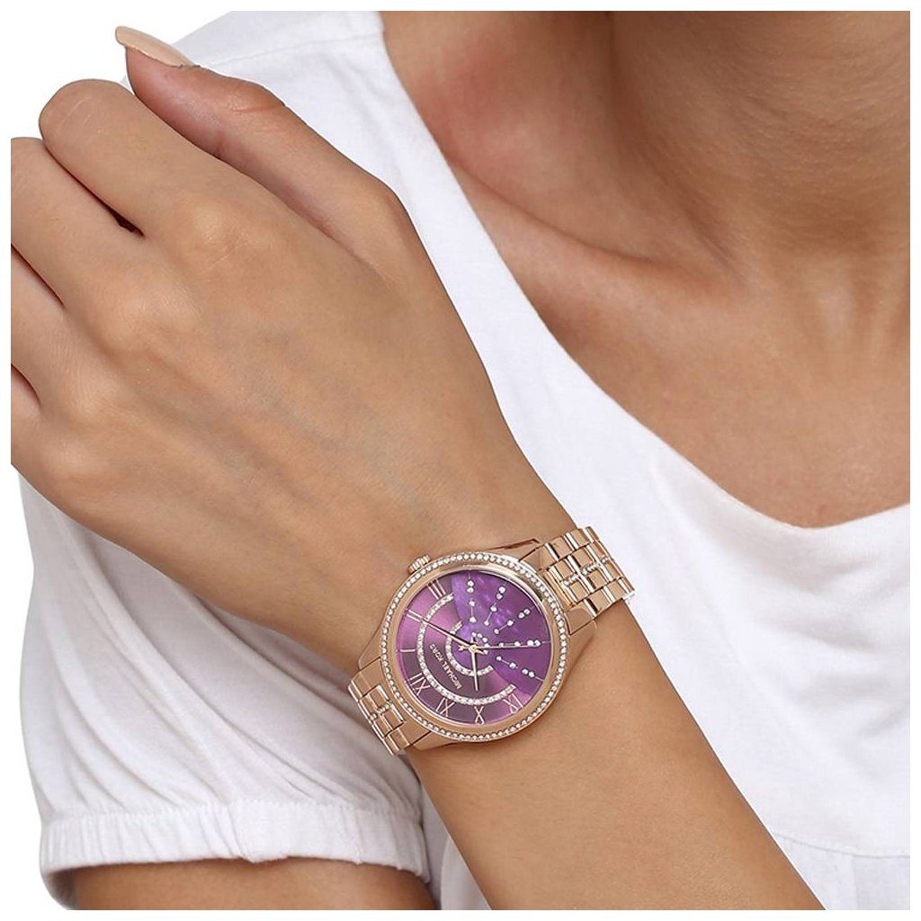 Michael Kors Lauryn Pink Dial Rose Gold Steel Strap Watch for Women - MK3722 Buy Now By Michael Kors