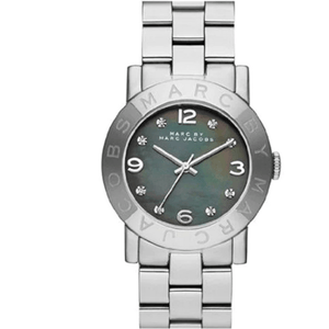 Marc Jacobs Amy Analog Mother of Pearl Grey Dial Silver Steel Strap Watch for Women - MBM8608 Buy Now By Marc Jacobs