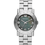 Marc Jacobs Amy Analog Mother of Pearl Grey Dial Silver Steel Strap Watch for Women - MBM8608 Buy Now By Marc Jacobs