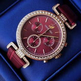 Swarovski Era Journey Red Dial Red Leather Strap Watch for Women - 5416701 Buy Now By Swarovski