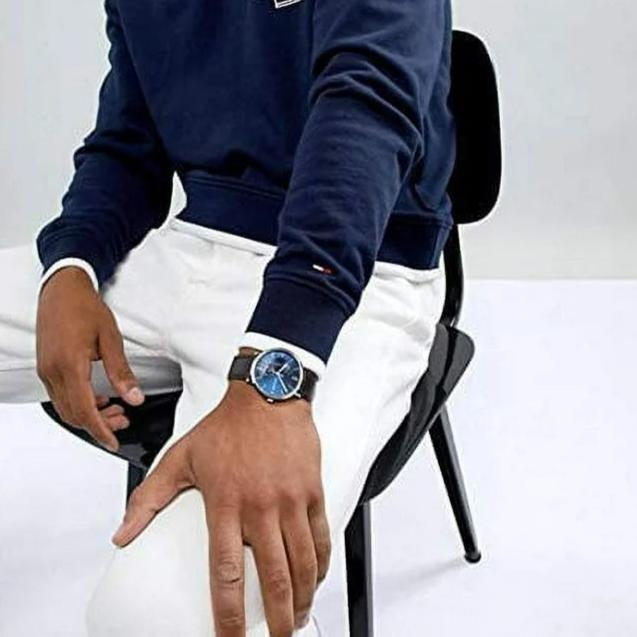 Tommy Hilfiger Cooper Blue Dial Brown Leather Strap Watch for Men - 1791508 Buy Now By Tommy Hilfiger