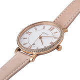 Fossil Jacqueline White Dial Pink Leather Strap Watch for Women - ES4303 Buy Now By Fossil