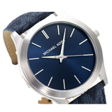 Michael Kors Slim Runway Analog Blue Dial Blue Leather Strap Watch For Men - MK8907 Buy Now By Michael Kors