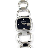 Gucci G Diamonds Black Dial Silver Steel Strap Watch For Women - YA125509 Buy Now By Gucci