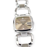 Gucci G Gucci Brown Dial Silver Steel Strap Watch For Women - YA125503 Buy Now By Gucci