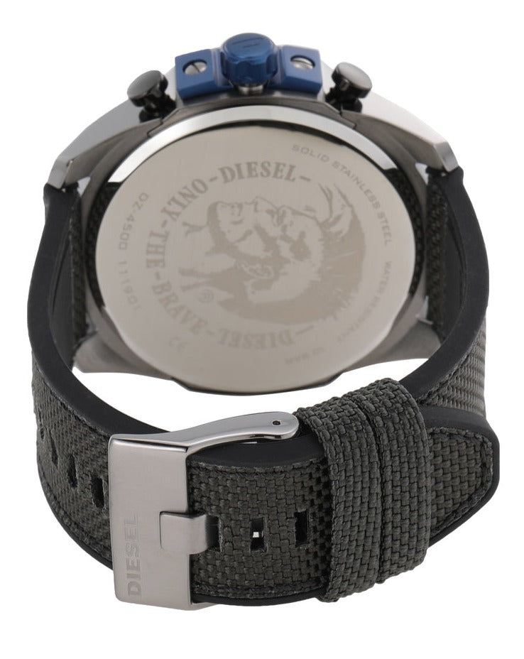 Diesel Mega Chief Chronograph Black Dial Black Nylon Strap Watch For Men - DZ4500 Buy Now By Diesel