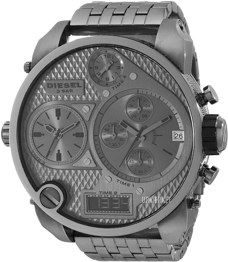 Diesel Mr Daddy 1.0 Gray Dial Gray Stainless Steel Watch For Men - DZ7247 Buy Now By Diesel