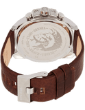 Diesel Mega Chief Chronograph Blue Dial Brown Leather Strap Watch For Men - DZ4281 Buy Now By Diesel
