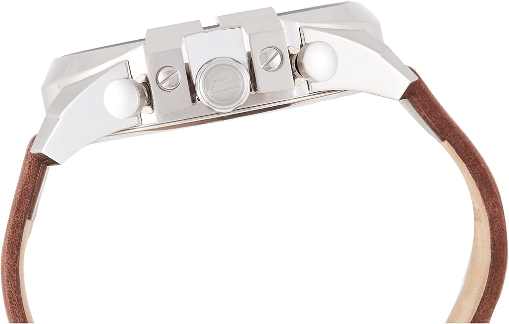 Diesel Mega Chief Chronograph Black Dial Brown Leather Strap Watch For Men - DZ4290 Buy Now By Diesel