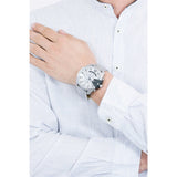 Diesel Mega Chief Chronograph Silver Dial Silver Steel Strap Watch For Men - DZ4501 Buy Now By Diesel