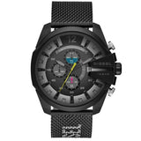 Diesel Mega Chief Chronograph Black Dial Black Mesh Bracelet Watch For Men - DZ4514 Buy Now By Diesel