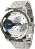 Diesel Mini Daddy Dual Time Silver Dial Stainless Steel Watch For Men - DZ7305 Buy Now By Diesel