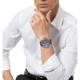 Diesel Mr Daddy Chronograph Blue Dial Brown Leather Strap Watch For Men - DZ7314 Buy Now By Diesel