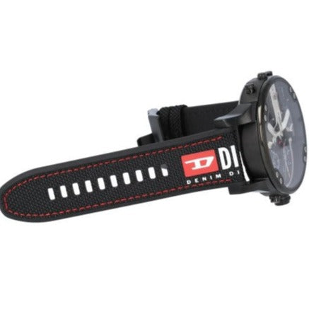 Diesel Mr. Daddy 2.0 Quartz Black Dial Black Nylon Strap Watch For Men - DZ7433 Buy Now By Diesel