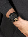 Diesel Uber Chief Two Hand Black Dial Black Leather Strap Watch For Men - DZ7377 Buy Now By Diesel